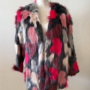 Multicolor Faux Fur Jacket